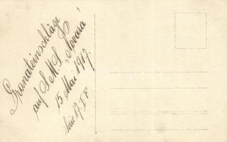 1917 Gránáttól sérült SMS Novara osztrák-magyar haditengerészeti gyorscirkáló / K.u.K Kriegsmarine, ...