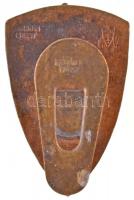 1936. "Országos Frontharcos Szövetség" zománcozott bronz gomblyukjelvénye hátoldalon "...