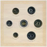 2008. 1Ft-100Ft (7xklf) + Mátyás denár Ag fantáziaverete "Reneszánsz emlékév" dísztokos fo...