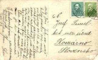 ~1935 Budapest IV. Újpest, István út, Színház és mozi, J villamos, photo (EK)