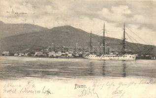 Fiume, hajó a kikötőben. Divald Károly 472. sz. / ship at the port