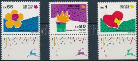 Greetings stamps margin set, Üdvözlőbélyegek ívszéli sor