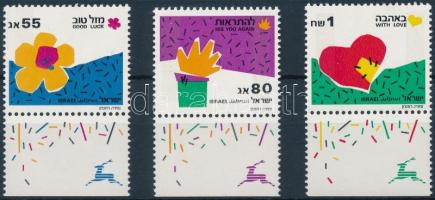 Greeting stamps margin set, Üdvözlőbélyegek ívszéli sor