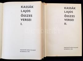 Kassák Lajos összes versei I-II. kötet. Bp.,1970, Magvető. Kiadói egészvászon-kötés, kiadói papír vé...