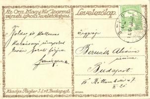 Az Orsz. Magy. Kir. Iparművészeti iskola levelezőlapjai. Ungarische Werkstätte no. 2024. kiadja Rigl...