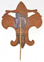 1933. "Jamboree" zöld-fehér zománcozott cserkész kitűző (36x32mm) T:1- / Hungary 1933. &qu...