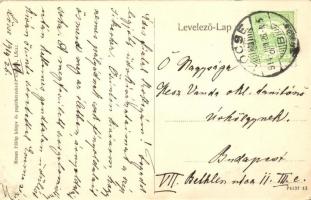 Lőcse, Levoca; Kossuth utca, minoriták temploma / street view with church