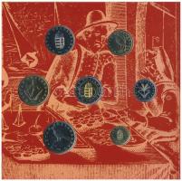 2000. 1Ft-200Ft (7xklf) forgalmi sor szettben + "200Ft Milennium" + 2001. 1Ft-100Ft (7xklf...