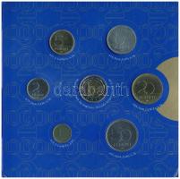 2000. 1Ft-200Ft (7xklf) forgalmi sor szettben + "200Ft Milennium" + 2001. 1Ft-100Ft (7xklf...