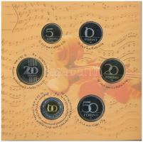 2009. 5Ft-200Ft "Haydn" (6xklf) forgalmi érme sor + "Joseph Haydn" Ag emlékérem ...