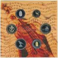 2009. 5Ft-200Ft "Haydn" (6xklf) forgalmi érme sor + "Joseph Haydn" Ag emlékérem ...