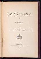 Hock János: Szivárvány. (Tárcák.) Bp., 1894, Athenaeum. Korabeli festett, aranyozott, illusztrált eg...
