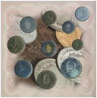 1998. 50f-200Ft (10xklf) forgalmi sor dísztokban + 1998. 100Ft alpakka "1848-1849. Szabadsághar...