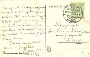 Rimaszombat, Rimavska Sobota; Erzsébet tér, Heksch Bertalan üzlete / square with shops  (EK)