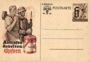Kämpfen Arbeiten Opfern; Winterhilfs / Fight, work, sacrifice, German NS propaganda, 6+4 Ga. s: Atel Albrecht