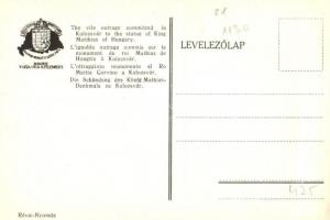 Kolozsvár, Cluj; Mátyás szobor meggyalázása; kiadja a Magyar Nemzeti Szövetség / shaming the King Ma...