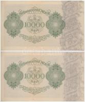 Németország / Weimari Köztársaság 1922. 10.000M (2x) egyugrásos sorszámkövetők T:I-,II
Germany / We...