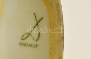 Drasche pillangós fogpiszkáló tartó, kézzel festett, kopott, 6×6 cm