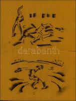 MCP jelzéssel: 7 db különféle grafika, szén, papír, 11x10 és 16x13 cm közti méretben