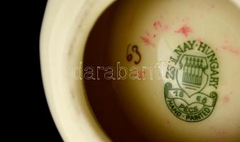 Zsolnay búzavirág mintás  tojástartó, kézzel festett, jelzett, hibátlan, m: 4,5 cm