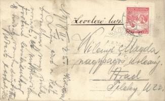 1918 Kolozsvár, Cluj; 4 db eredeti ritka fotó képeslap a sziklaomlás utáni romokkal / 4 original rar...