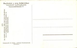 Csót-Tábor, Hadifogságból hazatérők családjukkal. Jótékonysági képeslap a Szibériában rekedt magyar ...