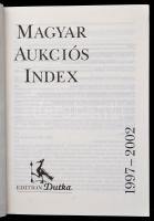 Magyar Aukciós Index 1997-2002. Bp.,é. n., Edition Dutka. Papírkötésben, papír védőtokkal, jó állapo...