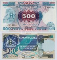 Uganda 1986. 5000Sh + 1996. 100Sh T:I,I- Uganda 1986. 5000 Shillings + 1996. 100 Shillings C:UNC,AU