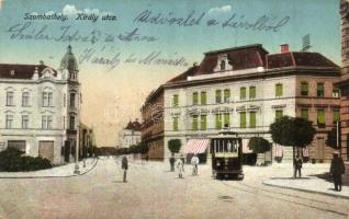 Szombathely, Király utca, villamos, kerékpár (EB)