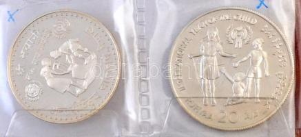 "NEMZETKÖZI GYERMEKÉV" ezüst fémpénz gyűjtemény érmetartó albumba rendezve: Bolívia 1979. ...