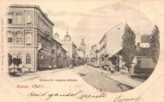 Kassa, Kosice; Kossuth Lajos utca. László Béla kiadása / street view (EK)