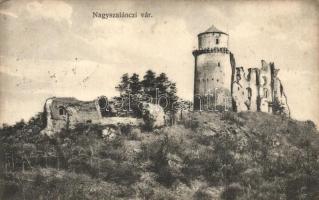 Nagyszalánc, Szalánc, Slanec; Gróf Forgách István vára, Fogy. szövetkezet kiadása / castle (EK)