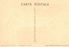 Au diable le fumier boche! / WWII French anti-Nazi propaganda art postcard. Editions Xavier Mappus s...