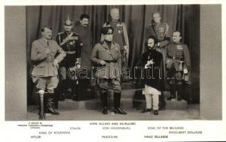 Madame Tussauds Exhibition, London; Hitler, Stalin, Mussolini, King of Roumania, Von Hindenburg, Haile Sellassie, Engelbert Dollfuss