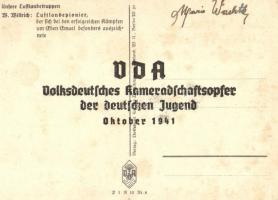 Unsere Luftlandetruppen, Luftlandepionier / WWII German military art postcard. ODA P.i.R. 10. Nr. 6....