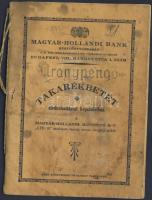 1935. "Magyar-hollandi Bank Rt." Aranypengő takarékbetétkönyv
