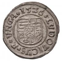 1526. Denár Ag "II. Lajos" (0,59g) T:1 / Hungary 1526. Denar Ag "Louis II" (0,59...