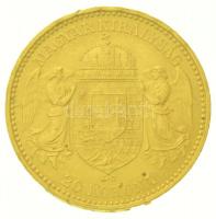 1896KB 20K Au "Ferenc József" Körmöcbánya (6,77g/0.900) T:2 kis ph. / 
Hungary 1896KB 20 ...