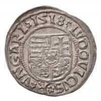 1519. Denár Ag "II. Lajos" (0,59g) T:1 / Hungary 1519. Denar Ag "Louis II" (0,59...