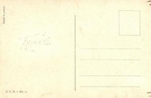 Art Nouveau lady. B.K.W.I. 384-4. s: Mela Koehler  (Rb)