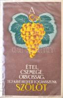 10 darabos régi magyar gyümölcsös propagandalap gyűjtemény albumban / 10 pre-1945 Hungarian fruit and health propaganda cards in album