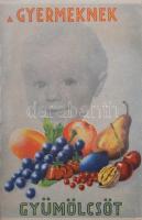 10 darabos régi magyar gyümölcsös propagandalap gyűjtemény albumban / 10 pre-1945 Hungarian fruit an...