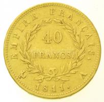 Franciaország / Első Császárság 1811A 40Fr Au "I. Napóleon" (12,92g/0.900) T:2,2- ph., kar...