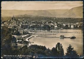 1943 Svájc-Magyarország válogatott mérkőzés, a magyar labdarúgó válogatott által aláírt képeslap (Cs...