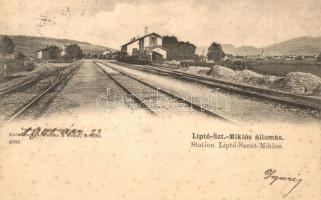 Liptószentmiklós, Liptovsky Mikulas; vasútállomás / Bahnhof / railway station