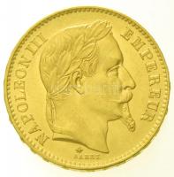 Franciaország / Második Császárság 1868A 20Fr Au "III. Napóleon" (6,47g/0.900) T:2 ph. / France / Second Empire 1868A 20 Francs Au "Napoleon III" (6,47g/0.900) C:XF edge error Krause KM#801.1