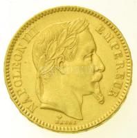 Franciaország / Második Császárság 1863BB 20Fr Au "III. Napóleon" (6,45g/0.900) T:2 ph. / France / Second Empire 1863BB 20 Francs Au "Napoleon III" (6,45g/0.900) C:XF edge error Krause KM#801.2