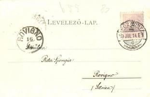 1899 Pozsony, Pressburg, Bratislava; Alagút híd, vasúti híd, vagonok. Edgar Schmidt kiadása / Neue T...