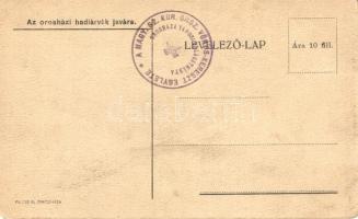 Kézzel rajzolt első világháborús segélylap az orosházi hadiárvák javára / WWI Hungarian military Red...