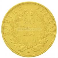 Franciaország / Második Császárság 1856A 20Fr Au "III. Napóleon" (6,44g/0.900) T:2,2- ph.
...
